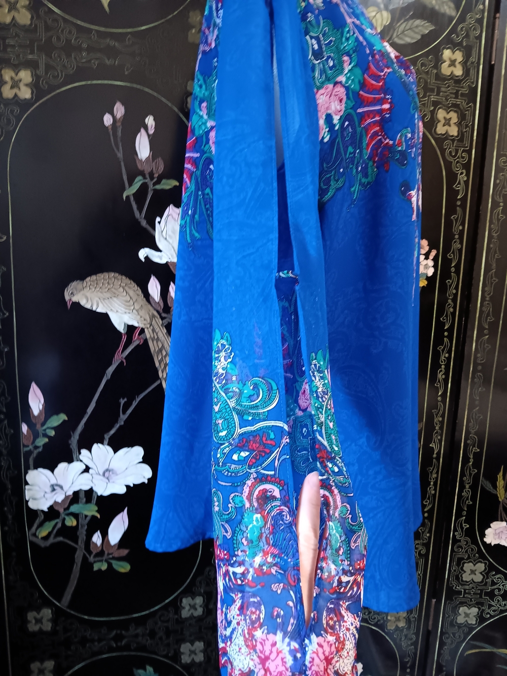 Joseph Ribkoff Royal Blue Paisley-Print Tunic - Picture 6 of 9